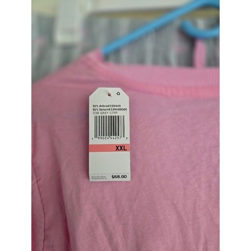 Nautica Womens Pajama Set - Long Sleeve Pink & Gray with Anchors - Size XXL NEW - Picture 3 of 6